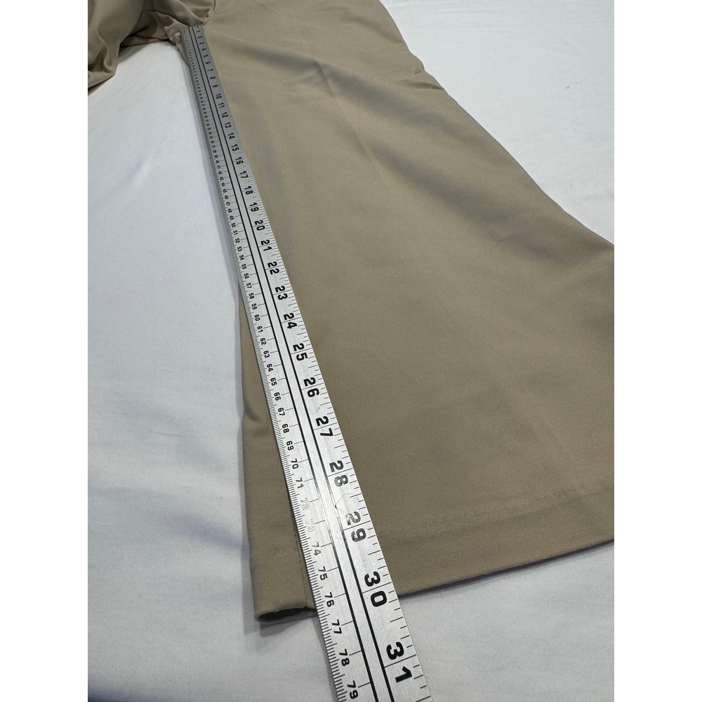 Lee Trouser Flex Motion Regular Fit Mid Rise Pants 10 Short Khaki Tan Excellent - Picture 7 of 8